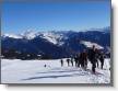 Une partie de la team sur fond de Mont Blanc