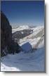 le Tchadar : couloir nord du col du Pare&#769; du Joux que l'on va descendre