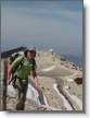 Au Mt Ventoux, Martine vers le sommet