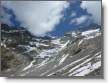 Vue sur le Flambeau des Ecrins (la petite pointe au fond, en plein milieu)