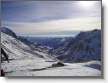 Il va falloir rentourner en bas. Au fond a gauche, le Mt Viso !