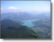 Le soir : le Lac d'Aiguebelette d'un peu plus haut et un peu plus loin