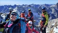 Stage encadrant alpinsime 2024-09-14: L'�quipe du Weekend en route sur le r�teau ouest