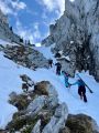 Lances de Mallissard ski alpi 2026-03-08: Mont�e dans le couloir Ouest 